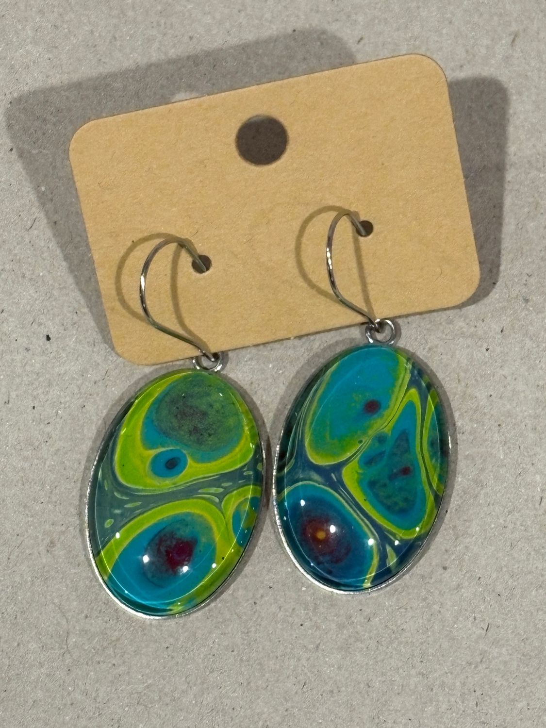 Earrings - Large Oval Paint Skin