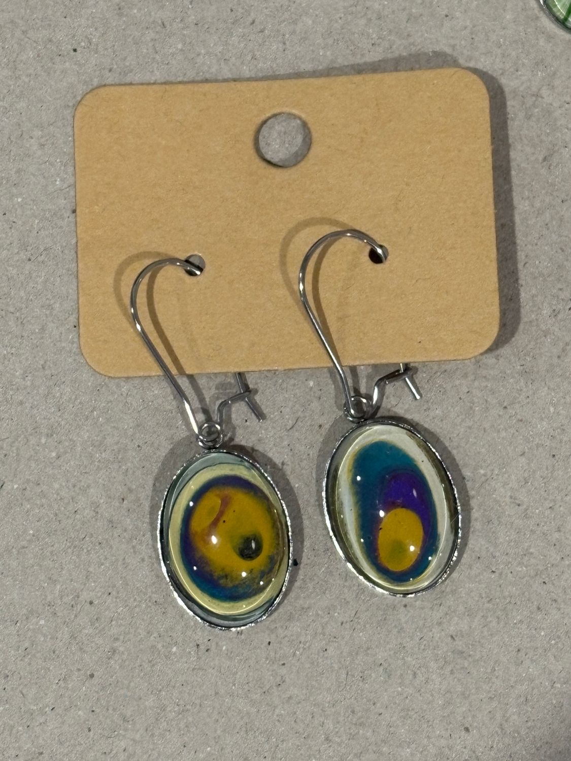 Earrings - Oval Paint Skin