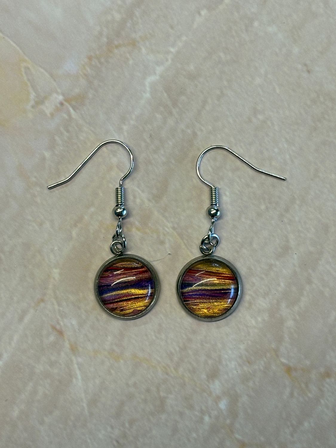 Earrings - Small Round Paint Skin