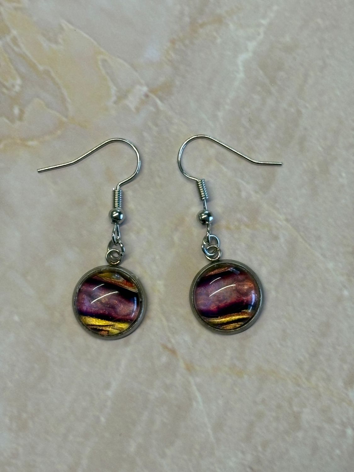 Earrings - Small Round Paint Skin