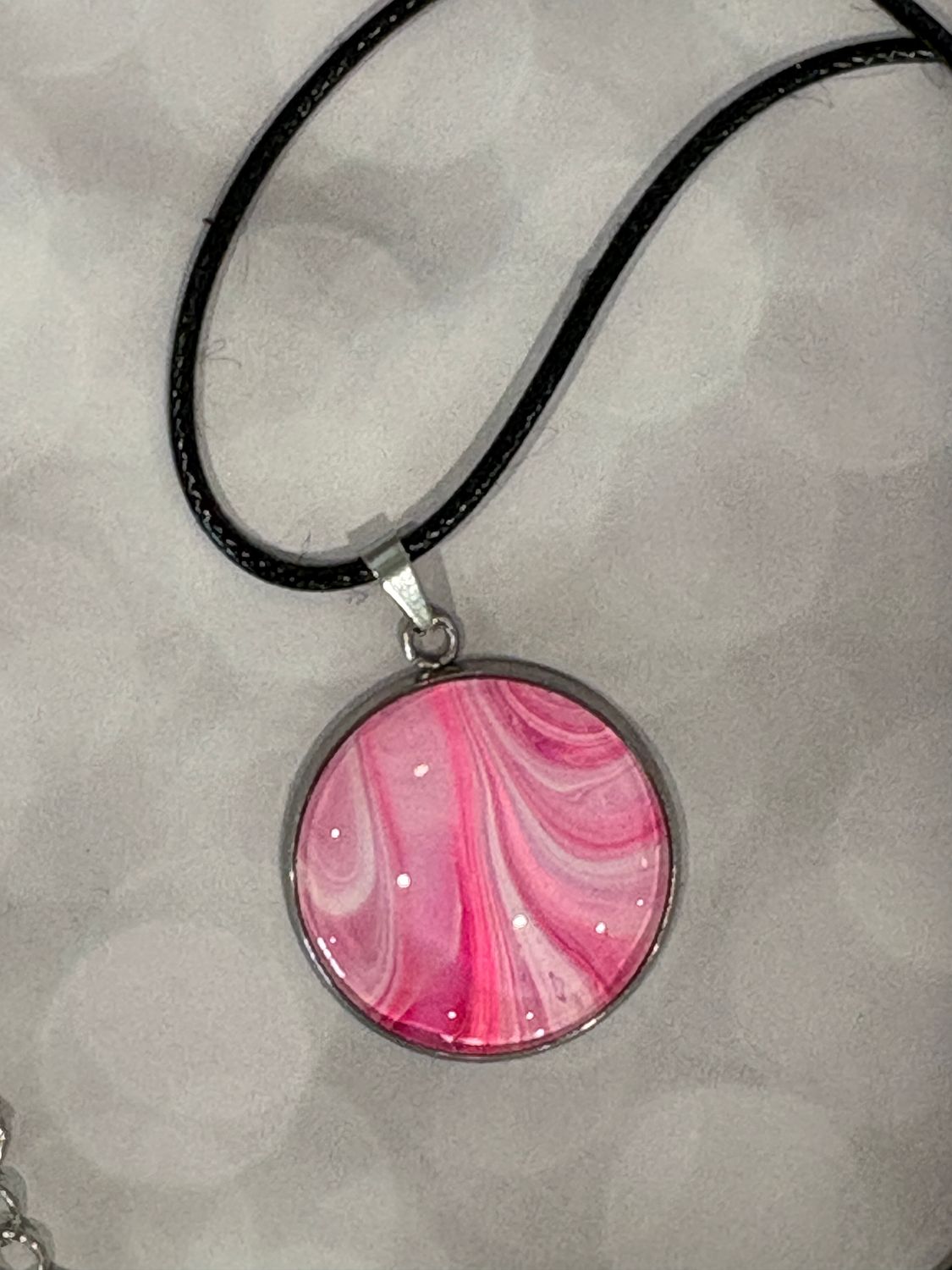 Pink Pendant #13 - Large Round