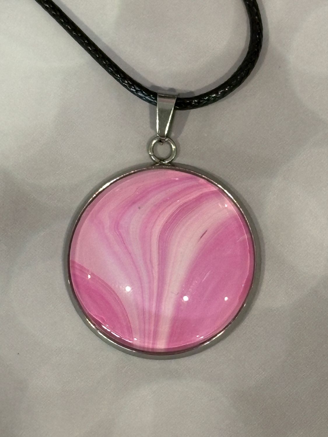 Pink Pendant #1 - Large Round