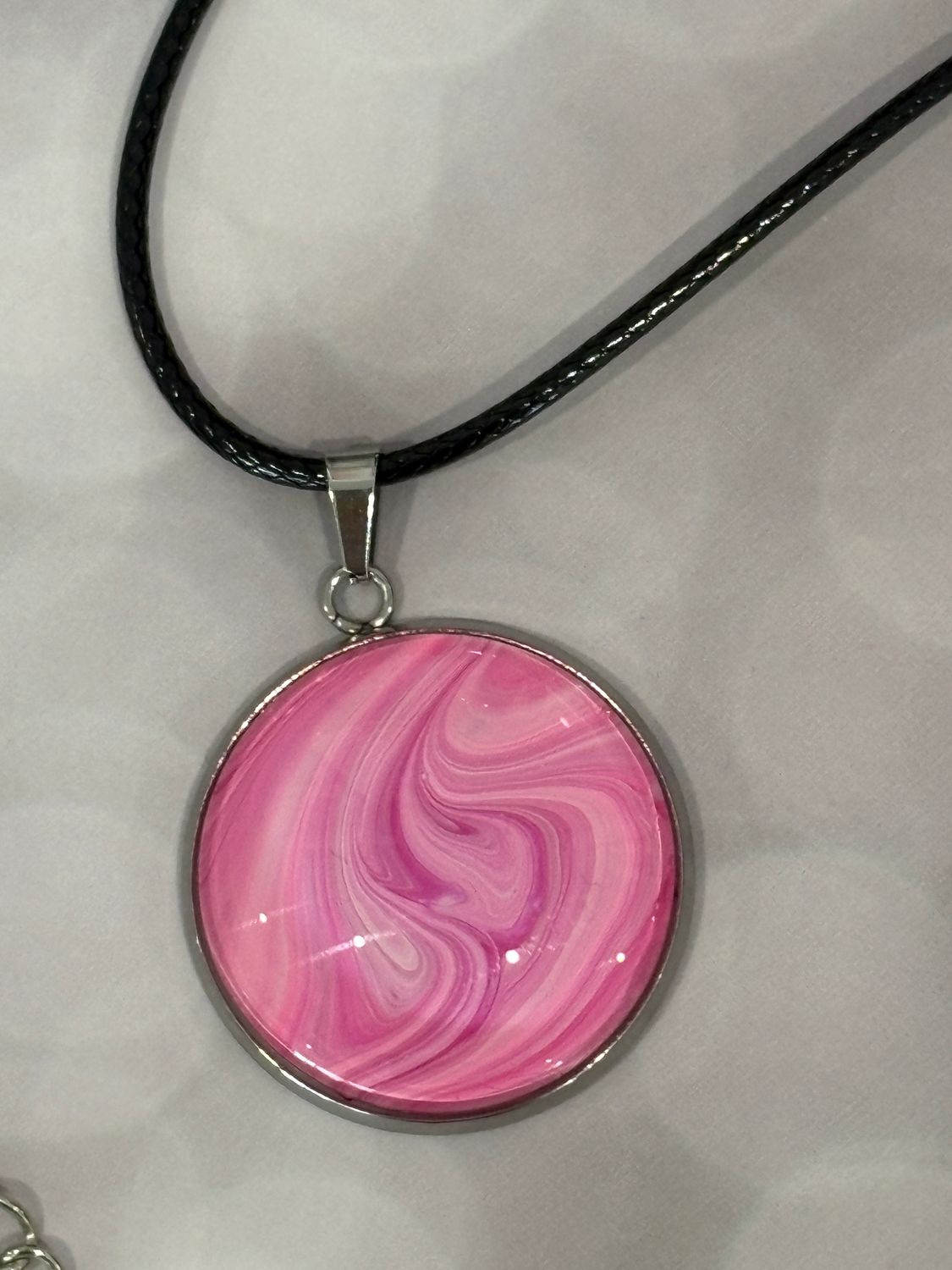 Pink Pendant #3 - Large Round
