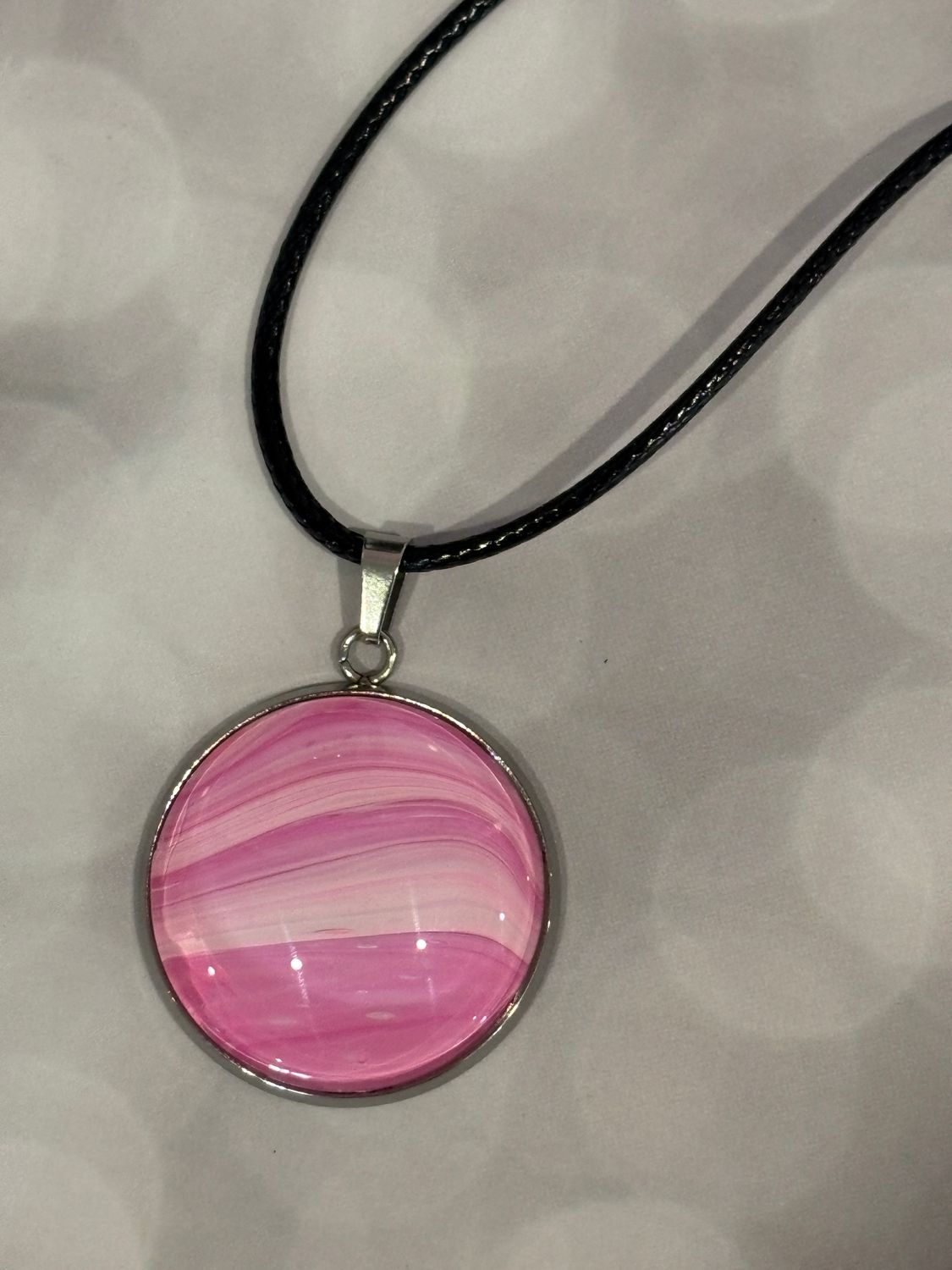 Pink Pendant #5 - Large Round