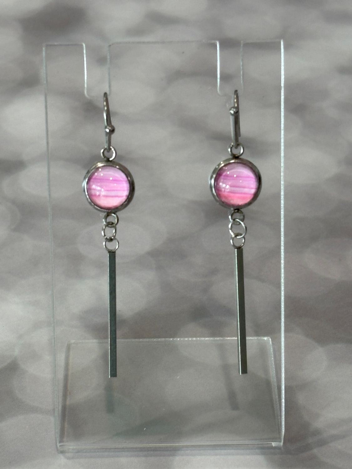 Earrings - Pink Paint Skin #2