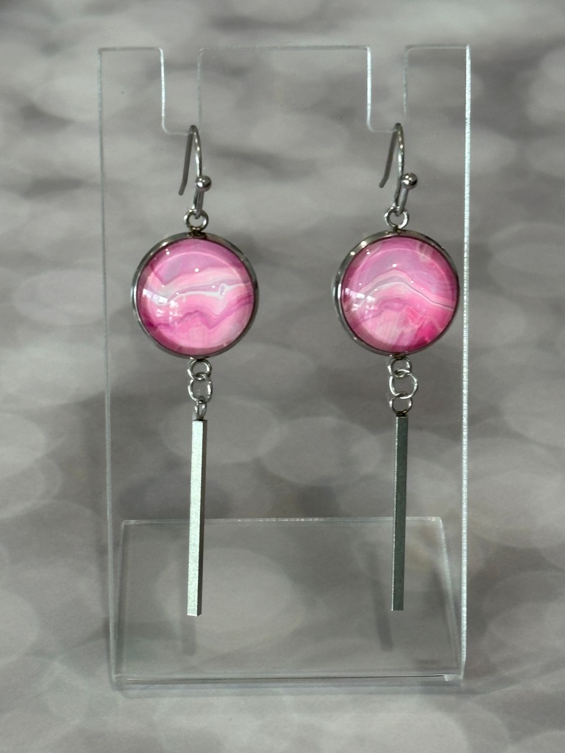 Earrings - Pink Paint Skin #11