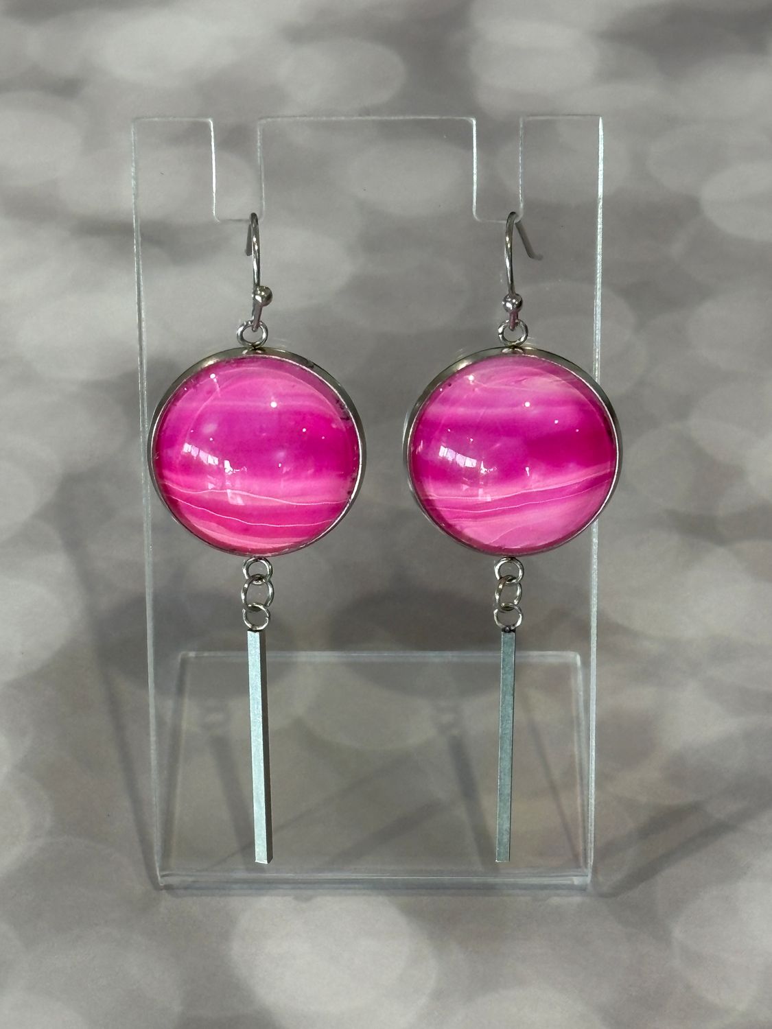 Earrings - Pink Paint Skin #14
