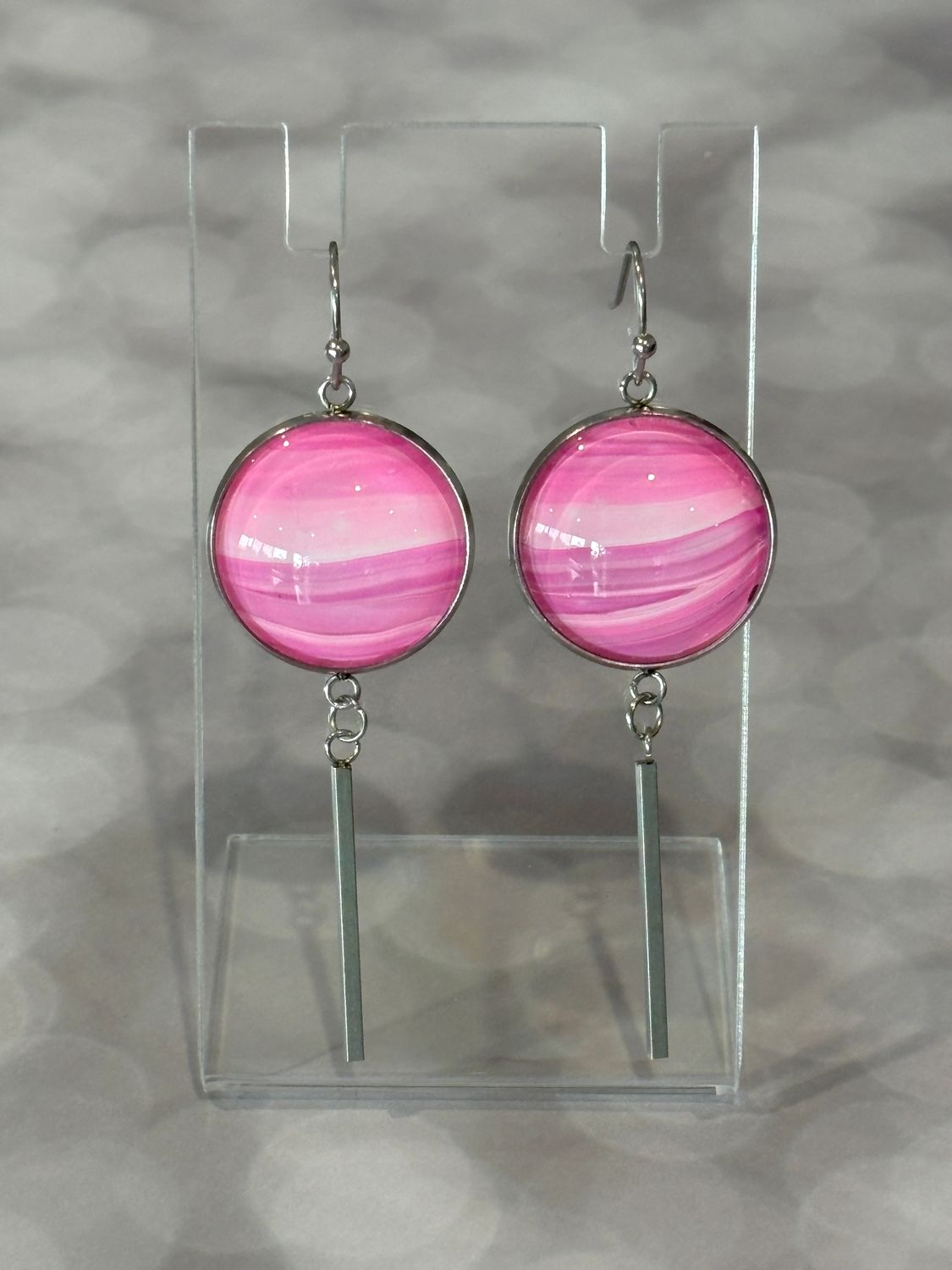 Earrings - Pink Paint Skin #15