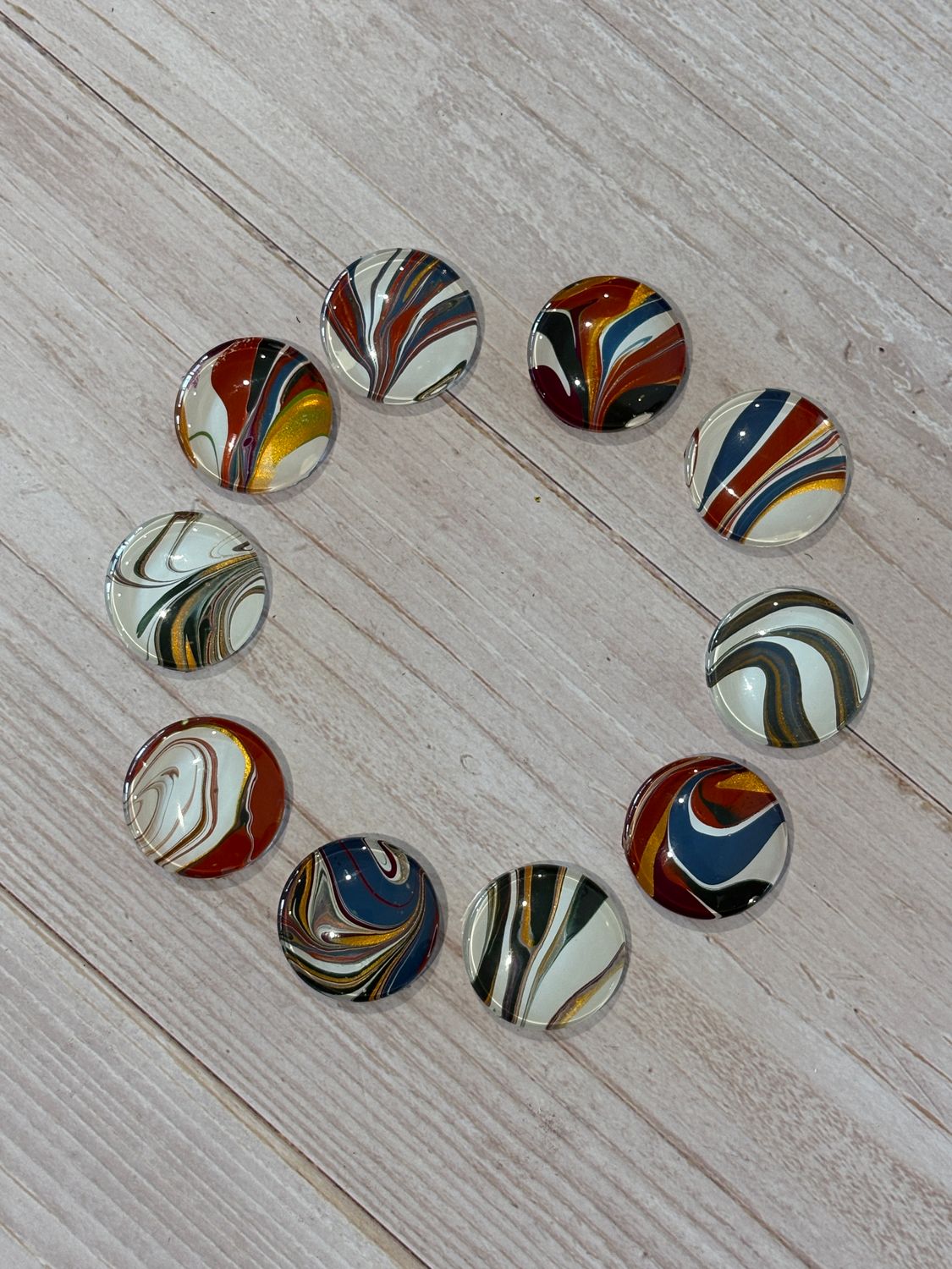 Handmade Unique Magnets X 10 (Set 116)