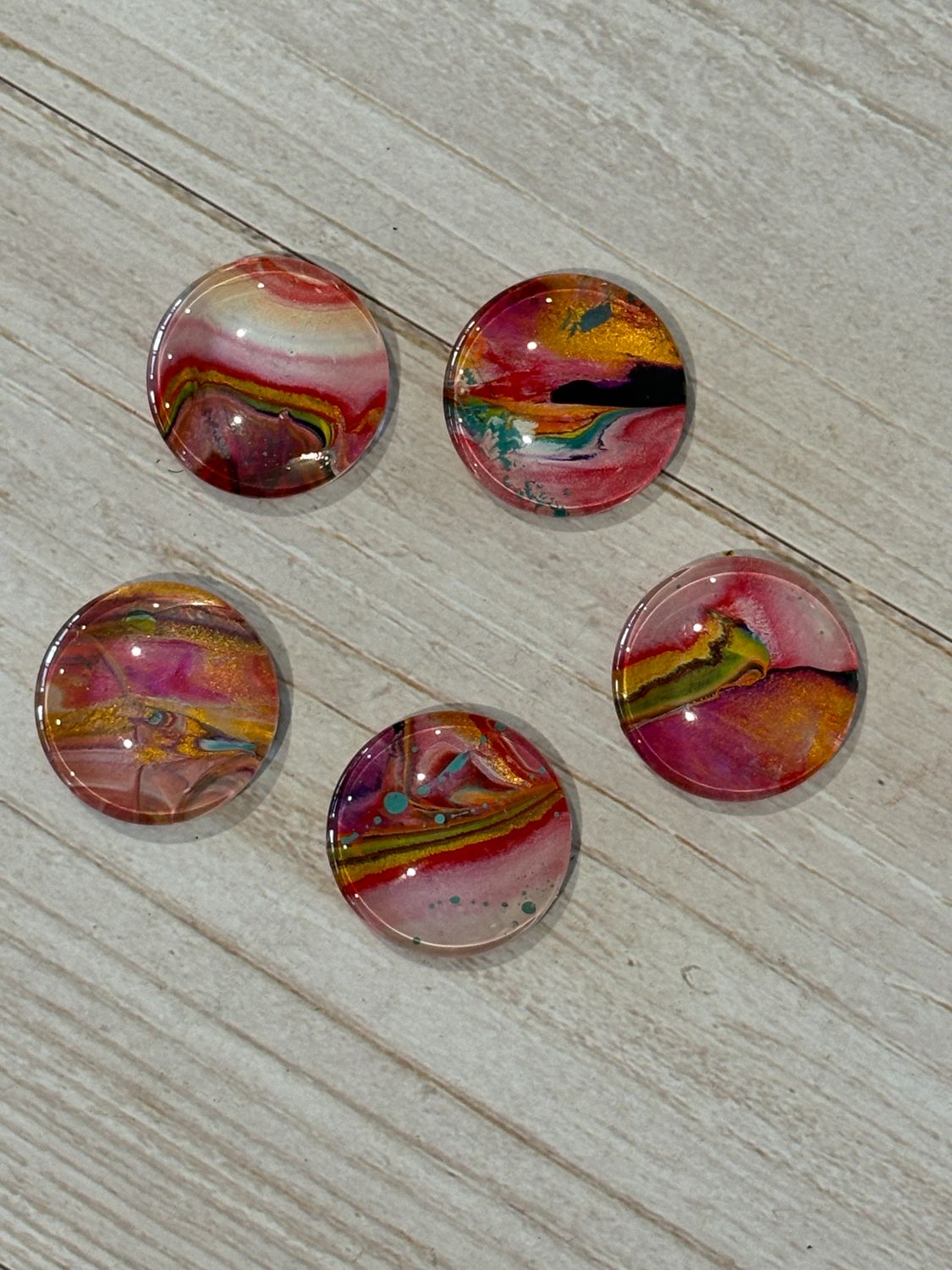Handmade Unique Magnets X 5 (Set 105)