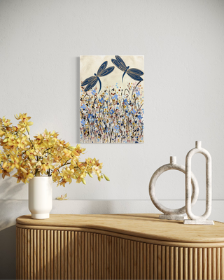 Blue / Neutral Dragonfly Garden
