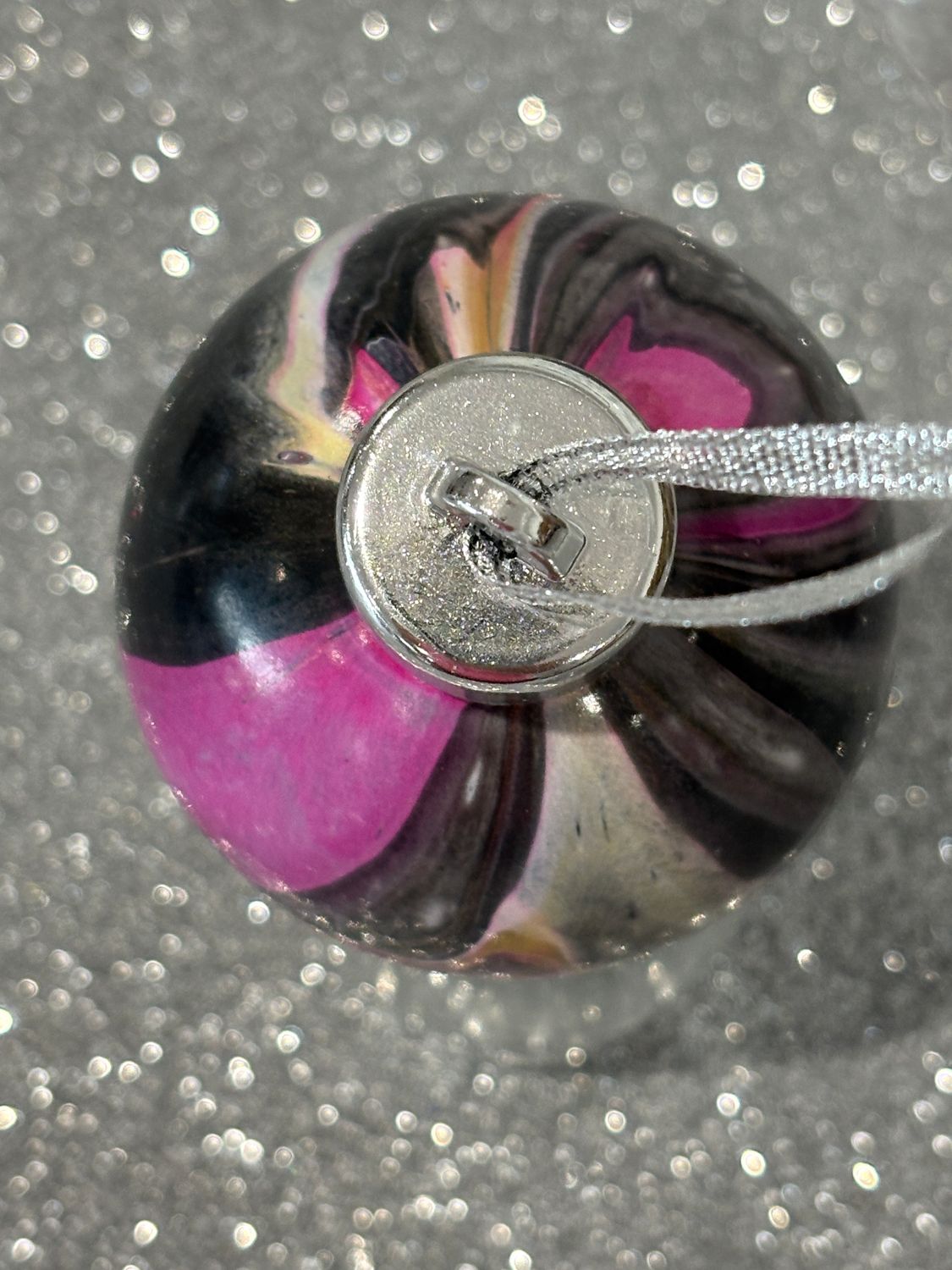 11 Christmas Baubles - Black / Pink / White / Gold