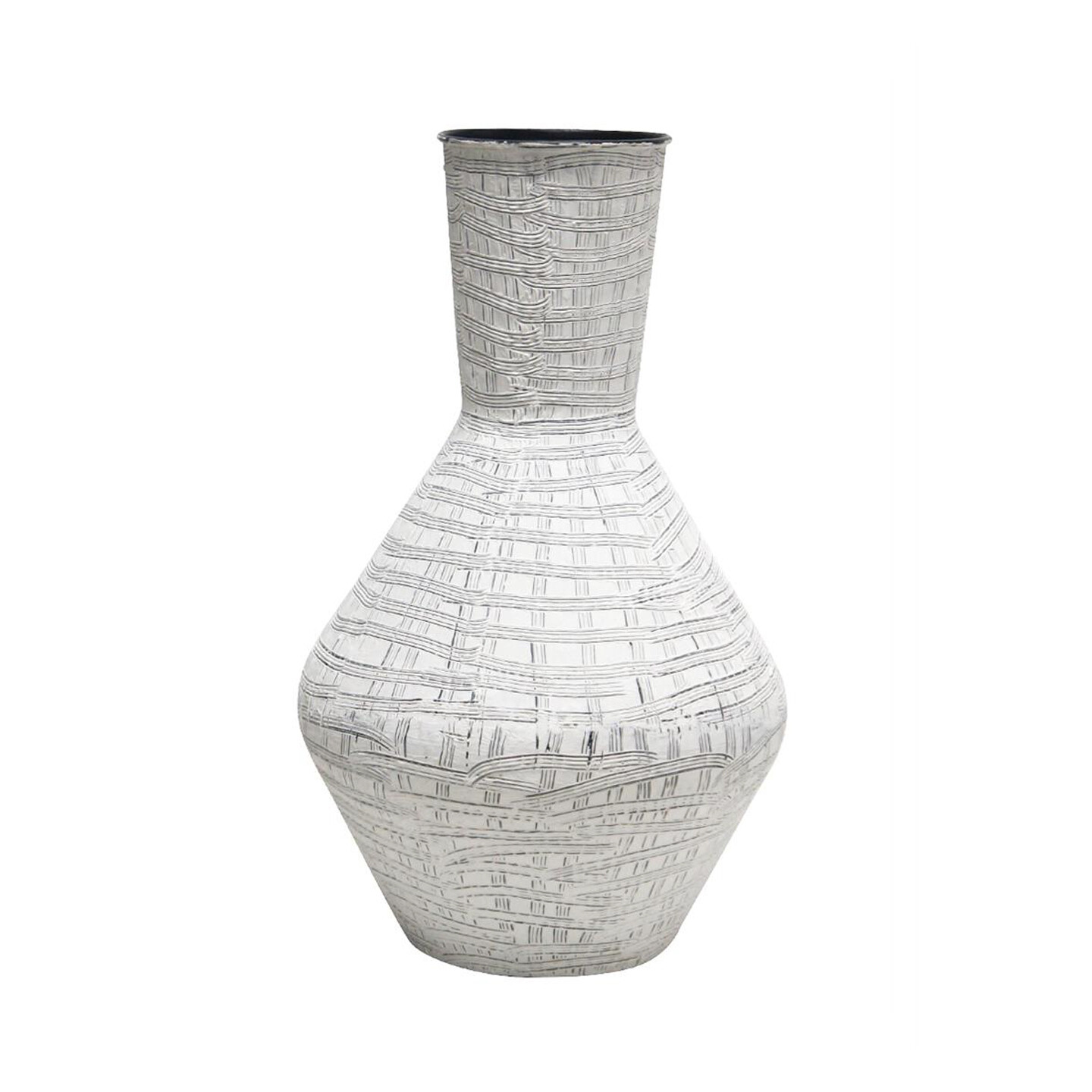 84cm White Scratch Vase