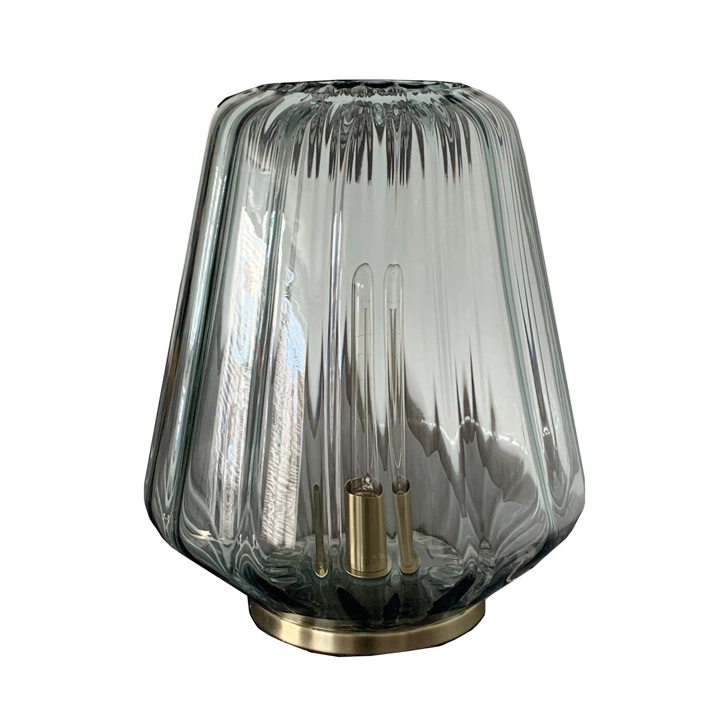 Pleated Ice Glass Table Lamp