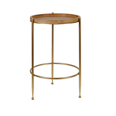 Timber And Gold Metal Sidetable Medium
