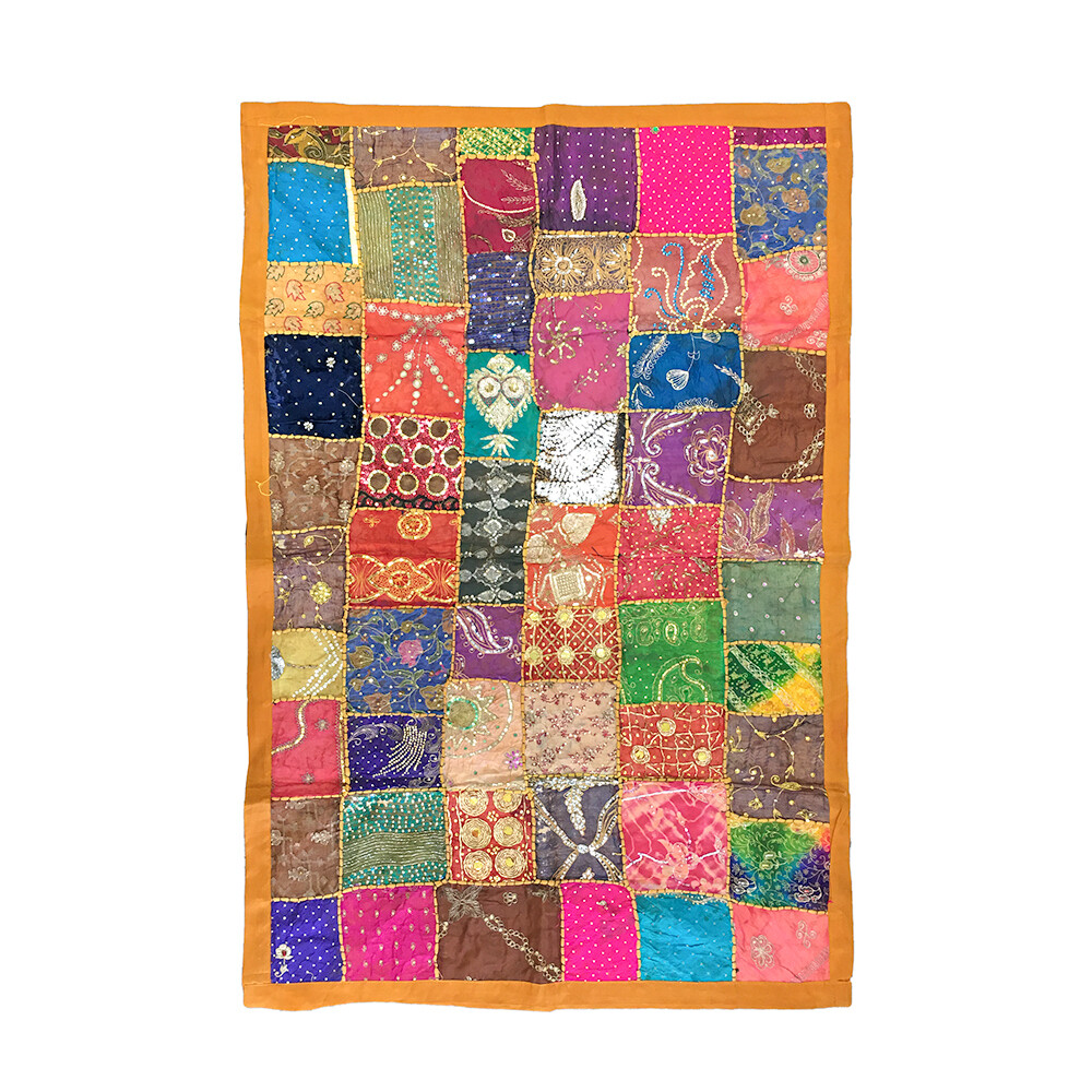 Vintage Sari Patchwork Wall Hanging