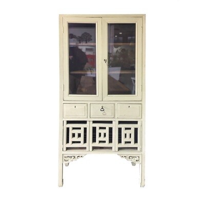 Vintage Chinese White Cabinet