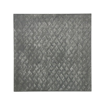 Grey Patterned Metal Wall Decor