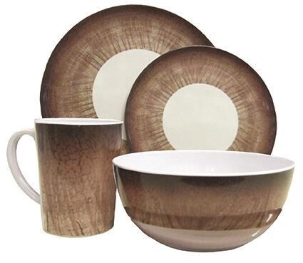 16 PCE MELAMINE SET - STONE # 197A