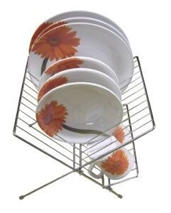 Folding plate rack chrome