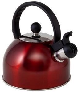 1.5 Litre Burgundy Whistling Kettle