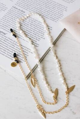 Pearl Glasses Chain | Sunglass Strap in gold with pearls | Sunglasses Chains