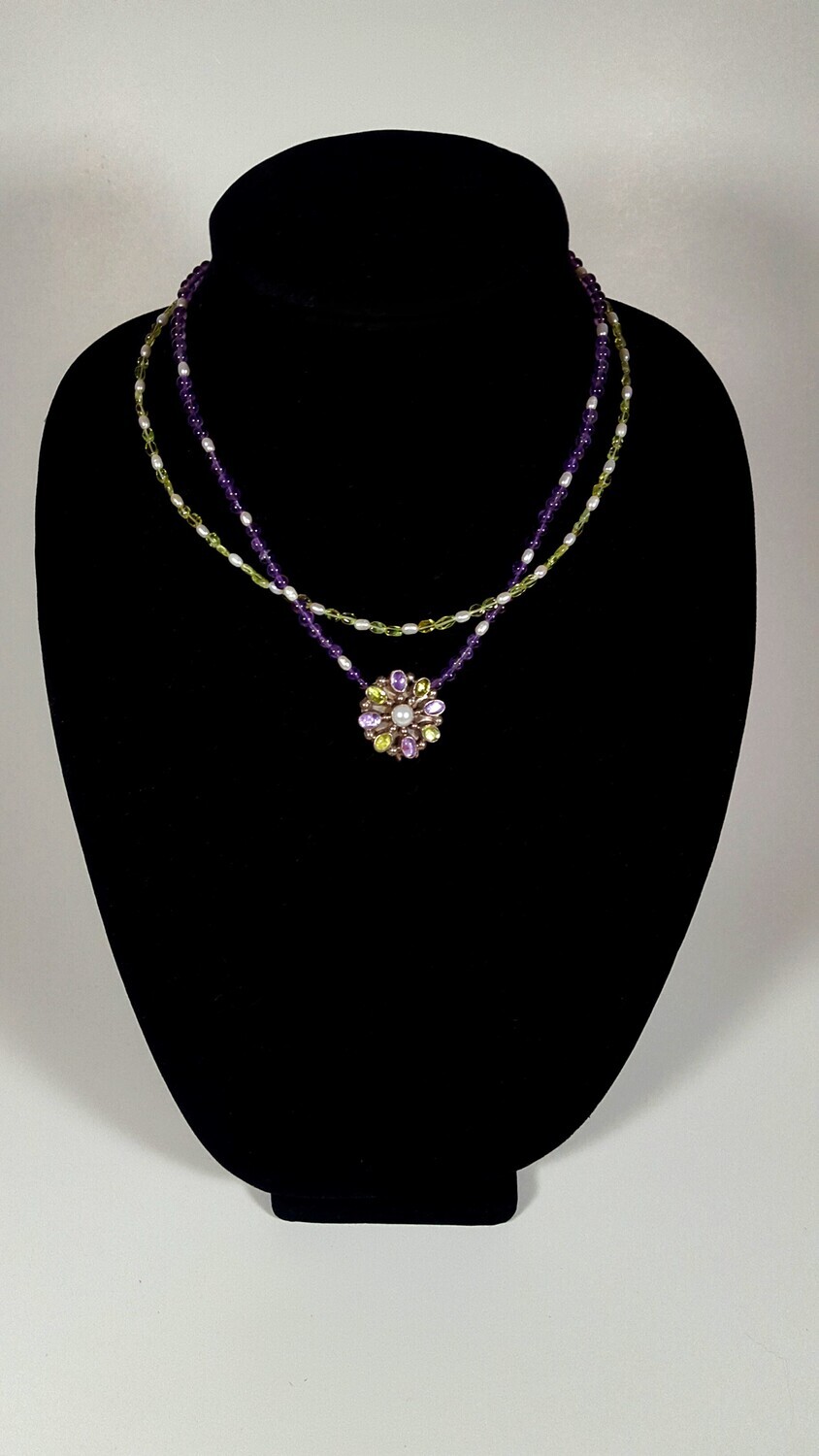 Beaded Necklace With Pendant Item #1. Only 1 Available