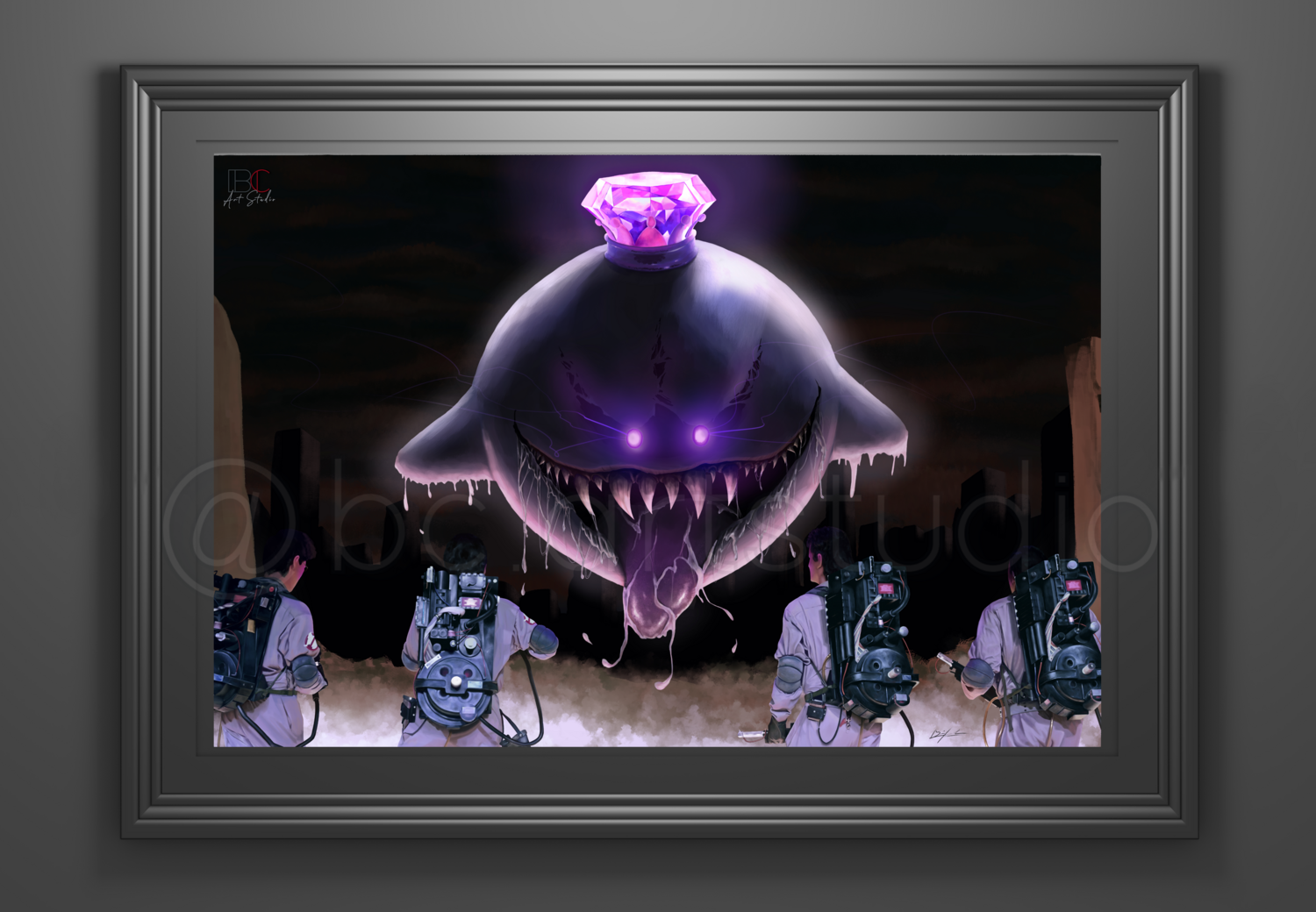 Ghostbusters vs. King Boo Drawing