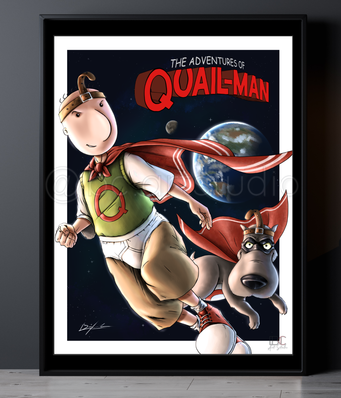 Quail-Man Drawing