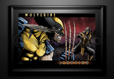 Wolverine vs. Scorpion Drawing