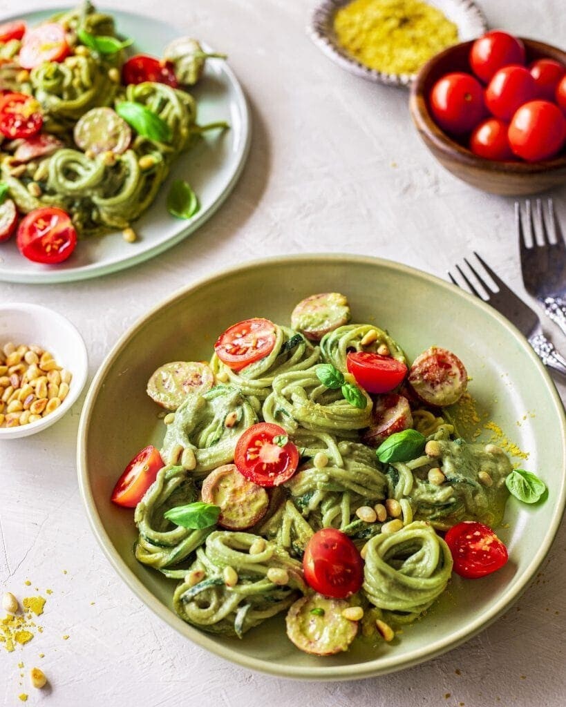 Mì Basil Alfredo