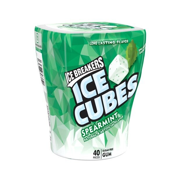 CHICLE ICE CLUBES SPEARMINT SIN AZÚCAR 40 UNI