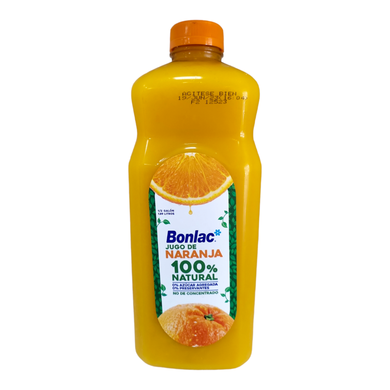 JUGO DE NARANJA 100% NATURAL BONLAC 1/2 GALON