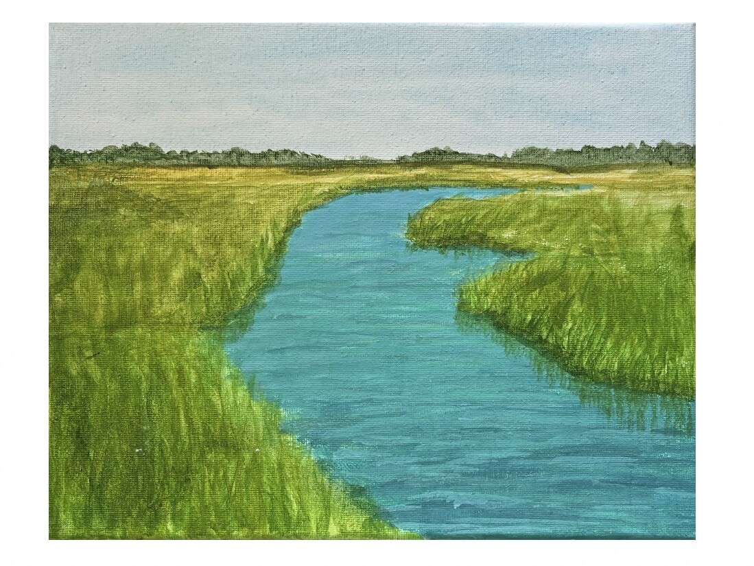 &quot;Pawley&#39;s Marsh&quot; 10x8 Canvas