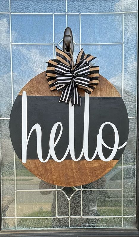 Custom “hello”Door Hanger