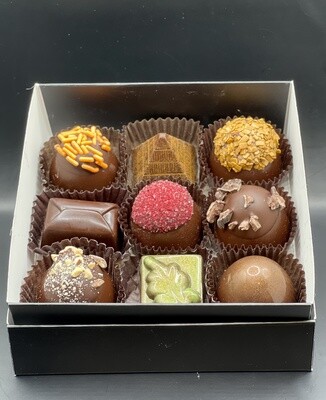 Box of 9 Dark Chocolate Truffles