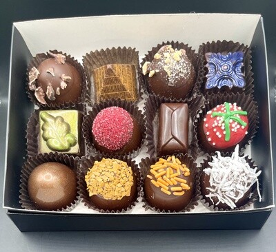 Box of 12 Dark Chocolate Truffles