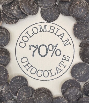 1 pound - 70% Colombian Chocolate Discs