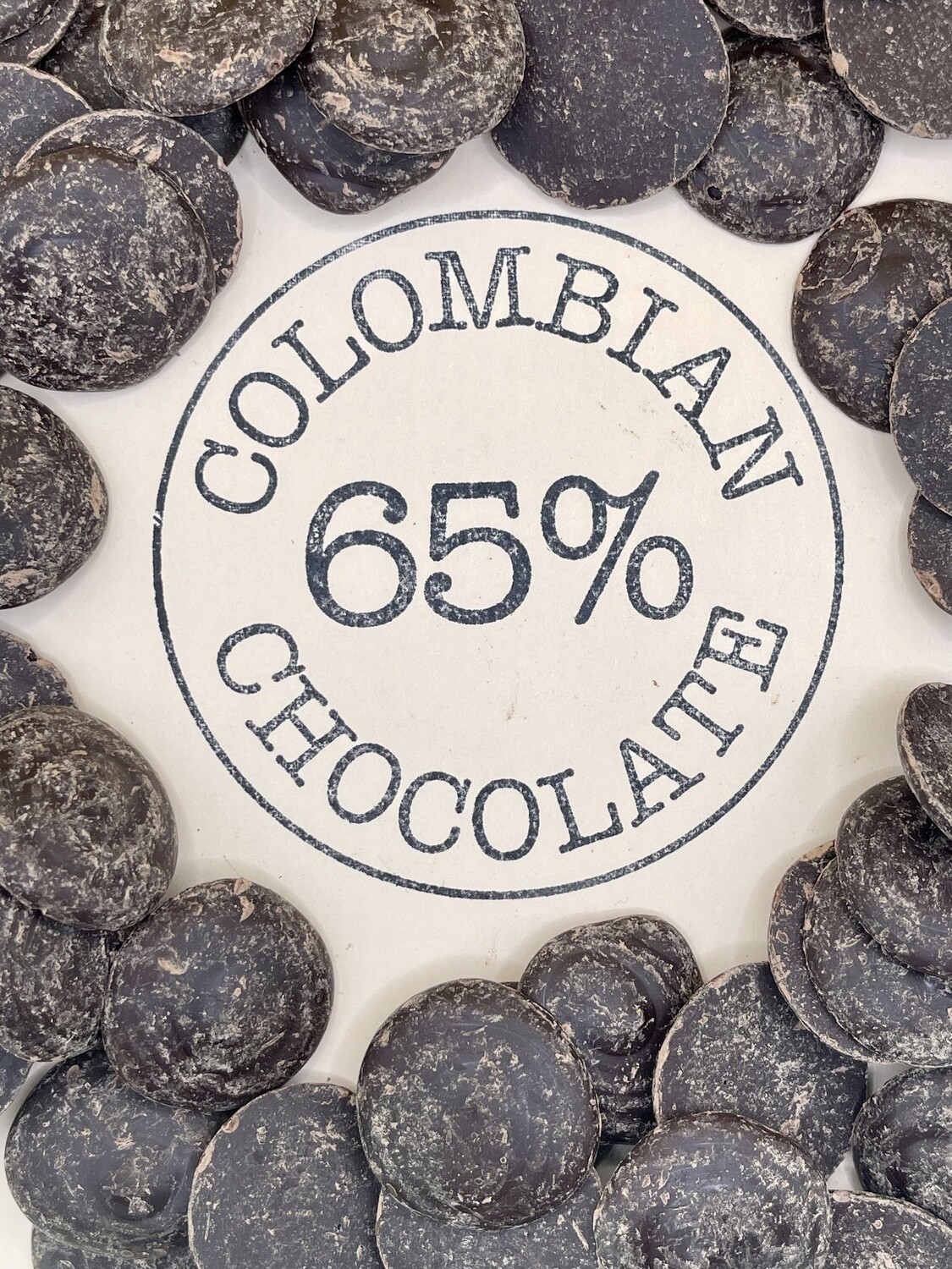 1 pound - 65% Colombian Chocolate Discs
