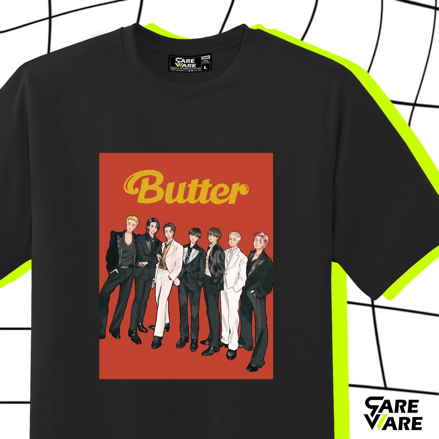 BTS Animated Graphic Shirt Smooth like Butter