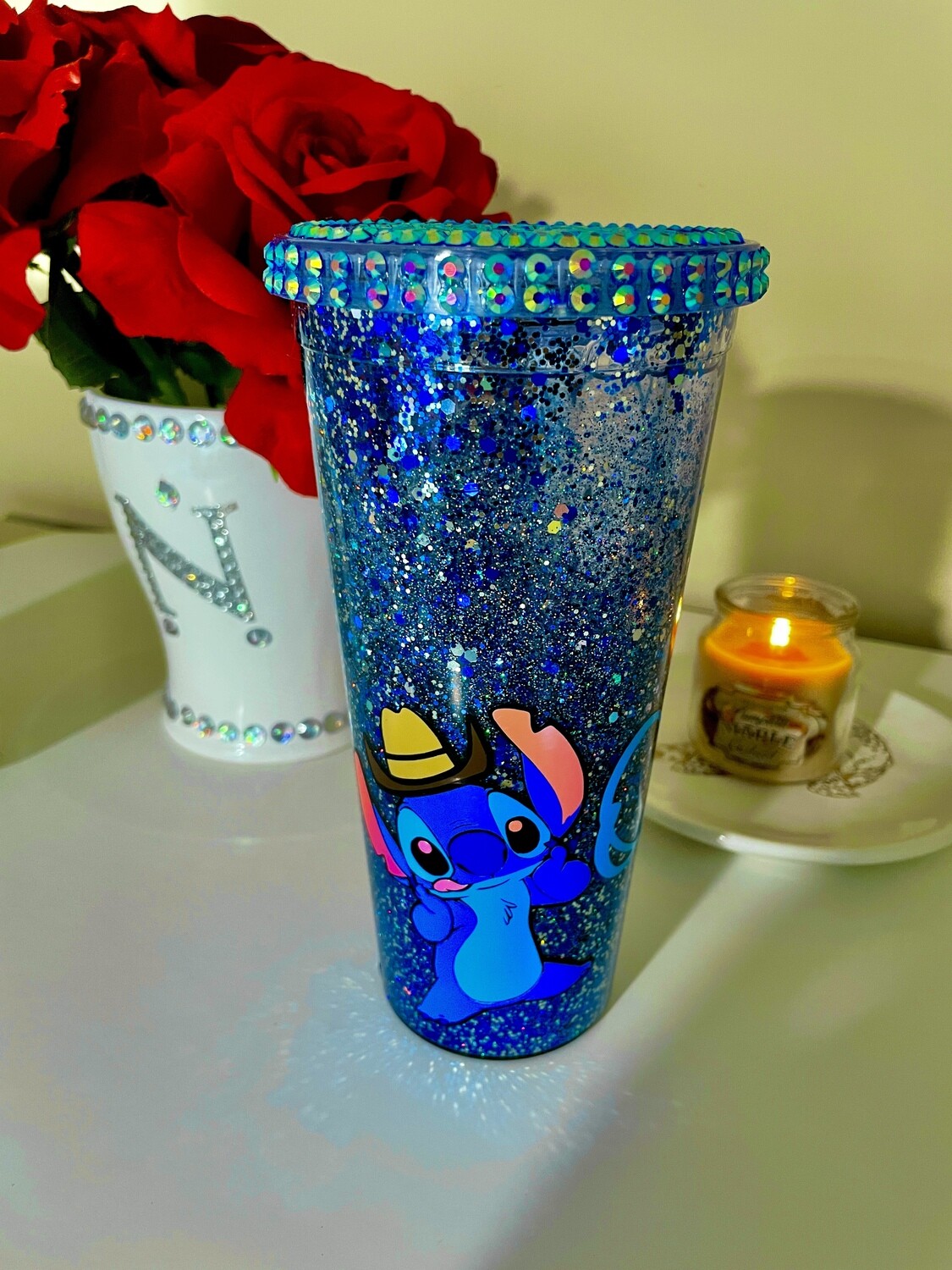 Stitch Snowglobe Tumbler