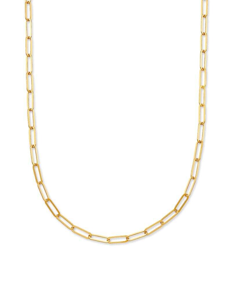 Large Paperclip Chain Necklace In 18k Gold Vermeil