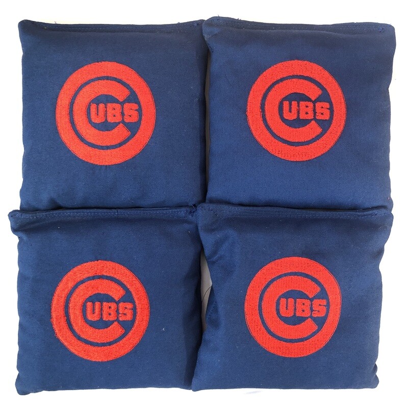 Chicago Cubs Embroidered Set of 4 Bags