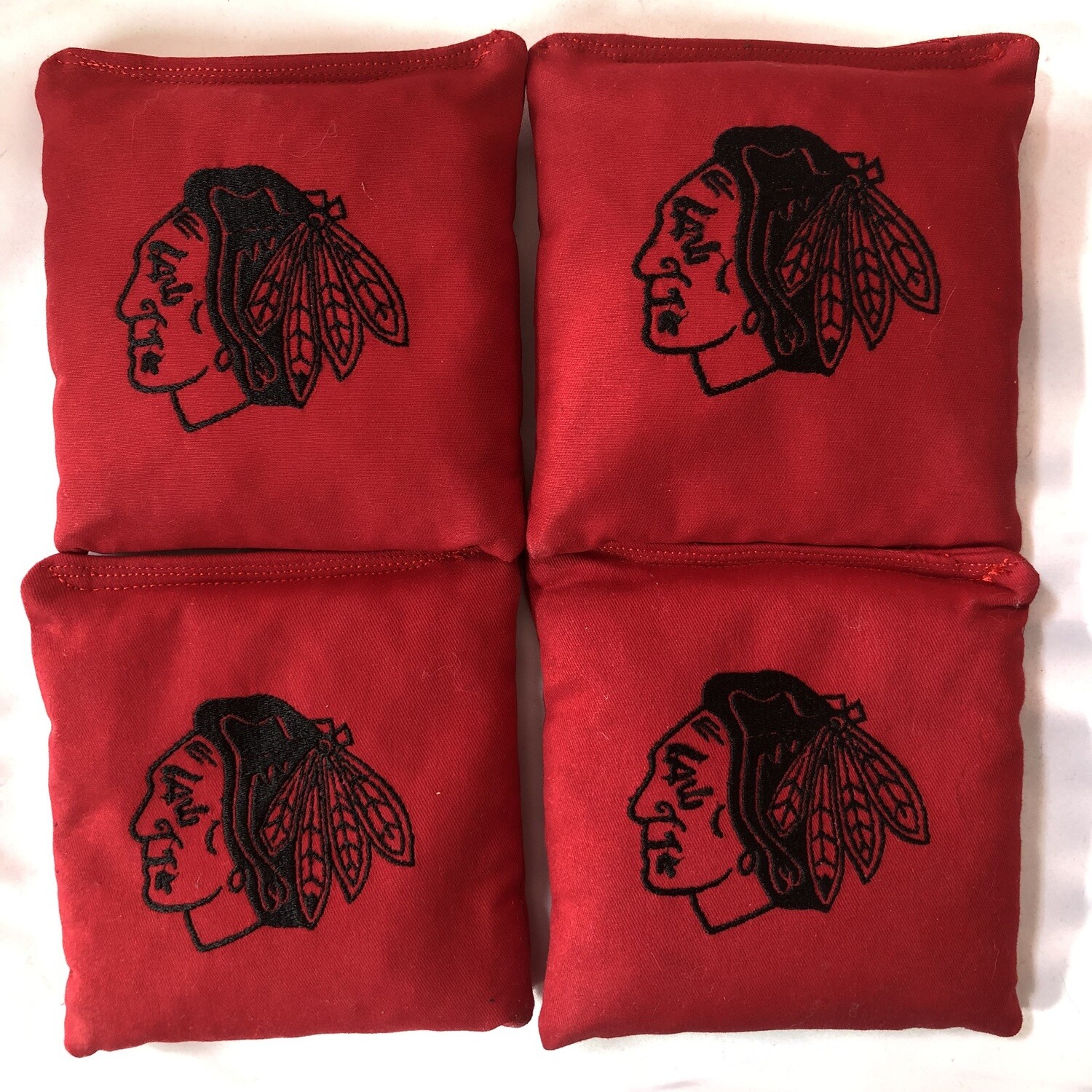 Chicago Blackhawks Embroidered Set of 4 Bags