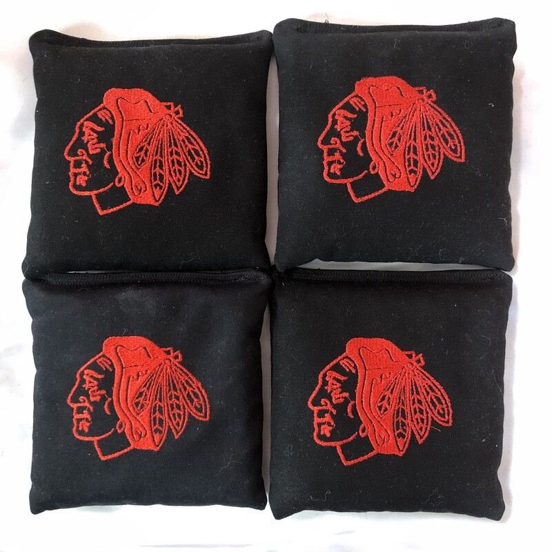 Chicago Blackhawks Embroidered Set of 4 Bags