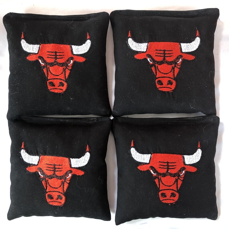 Chicago Bulls Embroidered Set of 4 Bags