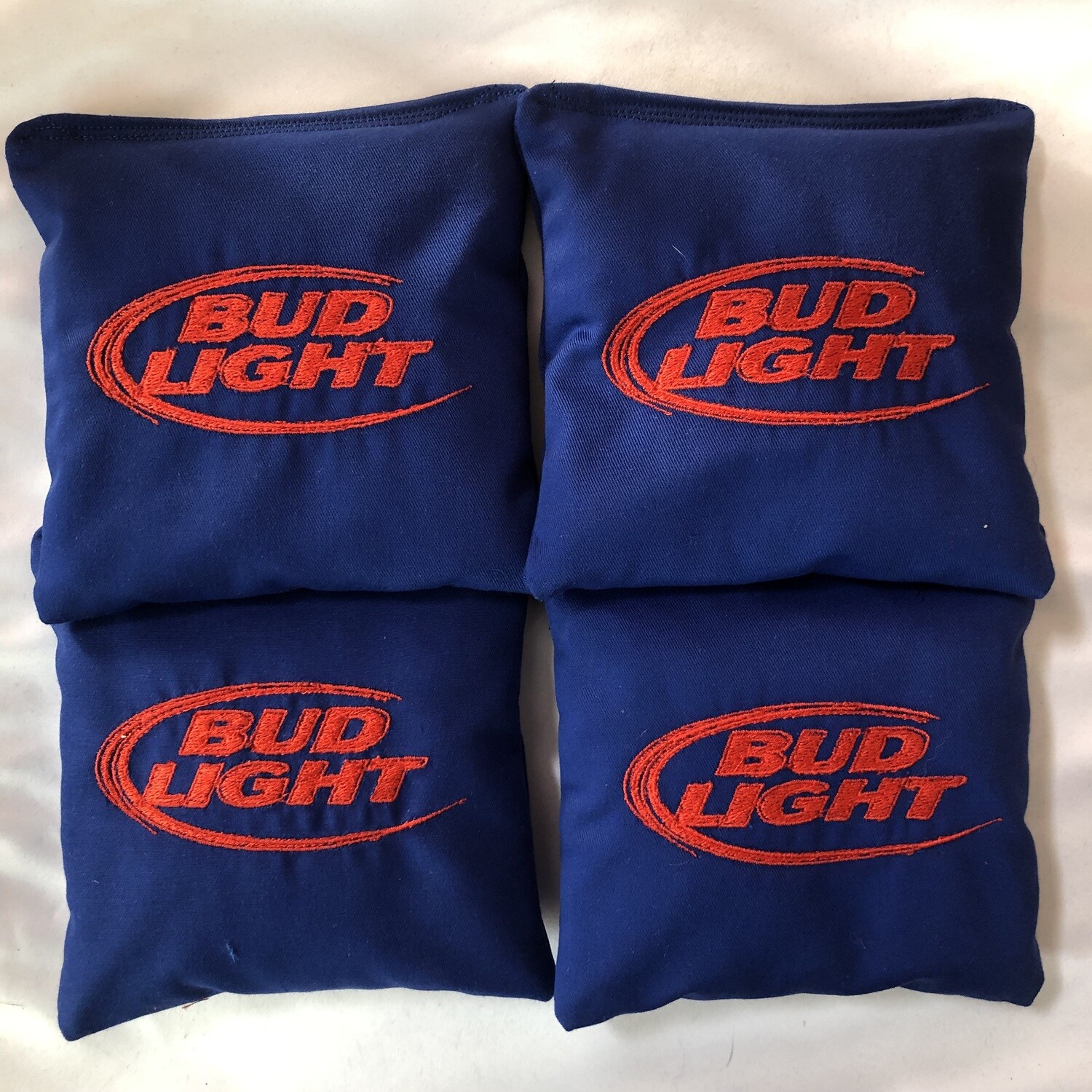 Bud Light Embroidered set of 4 Bags