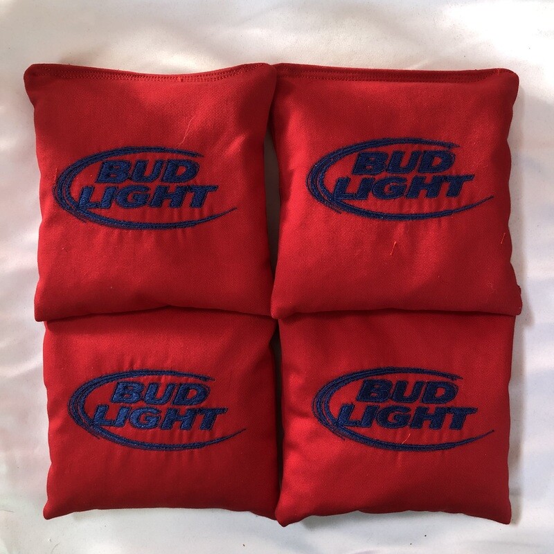 Bud Light Embroidered set of 4 Bags
