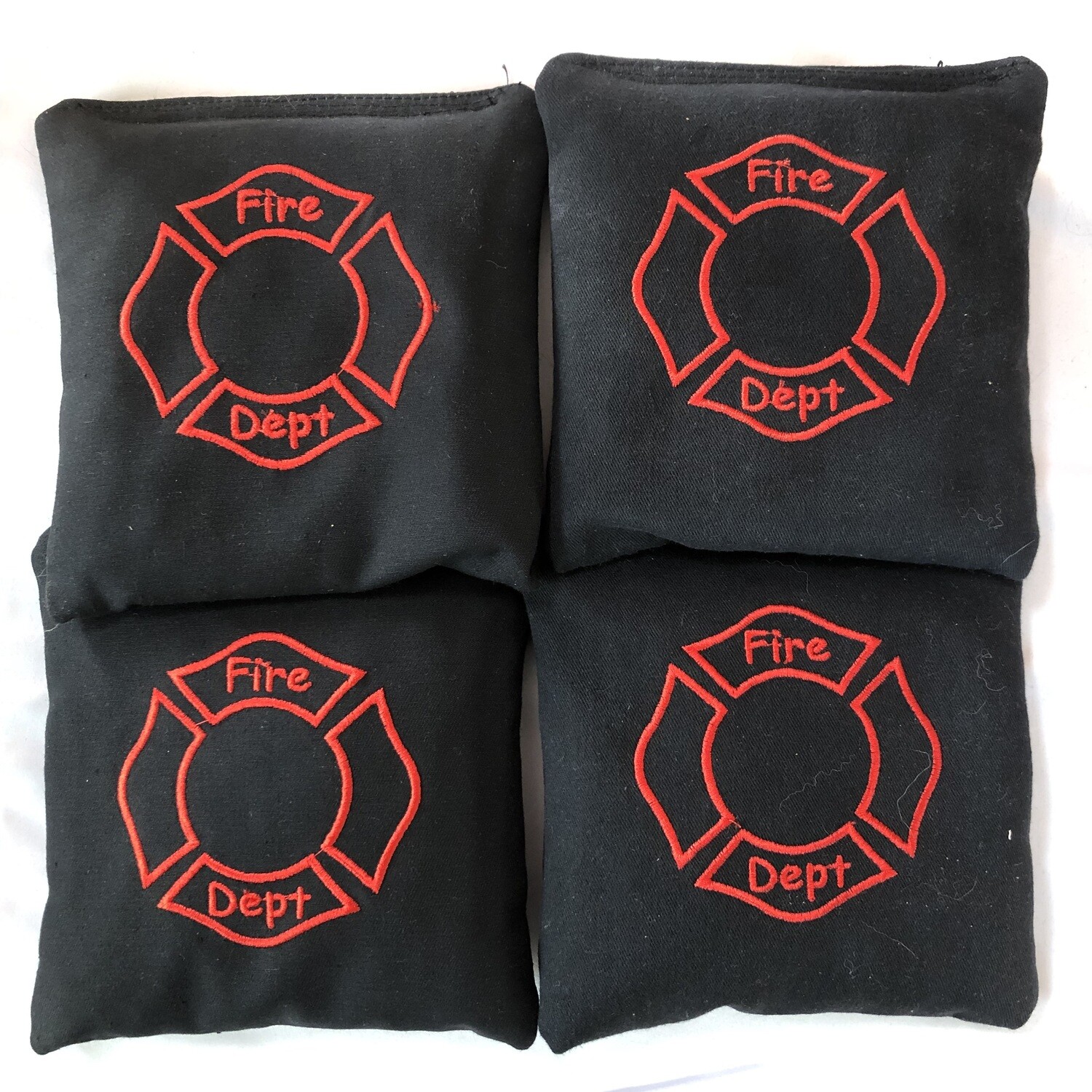 Fire Dept. Embroidered set of 4 Bags