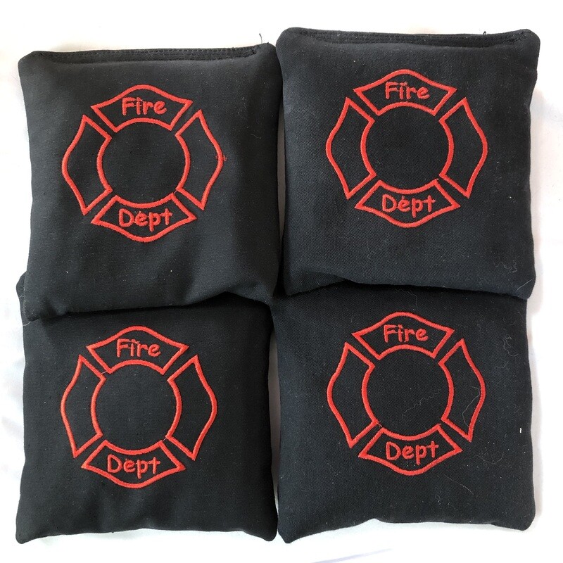 Fire Dept. Embroidered set of 4 Bags